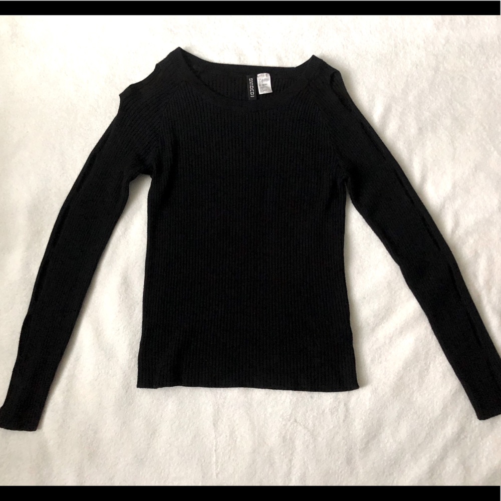 Ribbed knit sweater